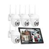 QDVOPHZA 3/5MP Wireless Security Camera Kit Waterproof IP Camera Surveillance CCTV System Set with 10.1" Monitor 10CH Wireless Set(None,3MP PTZ System_A/U) view 1