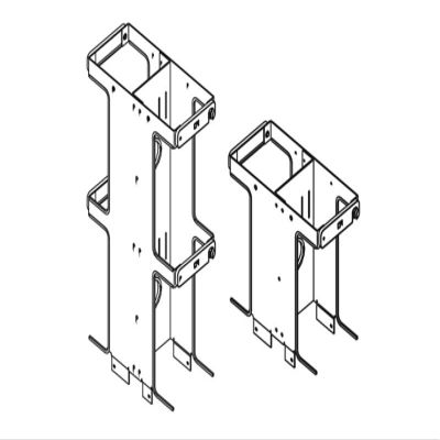 Chatsworth - 11781-702 - Narrow Cabling Section 1 ft. Extension, Vertical, Double-Sided, 3.65 W x 12.75 in. D, Black, (