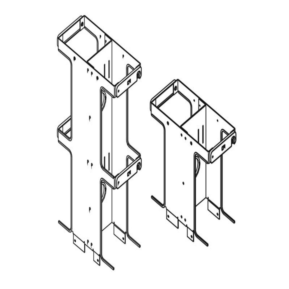 Chatsworth - 11781-702 - Narrow Cabling Section 1 ft. Extension, Vertical, Double-Sided, 3.65 W x 12.75 in. D, Black, (