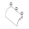 Chatsworth - 12100-E16 - Runaway Accessory, Cross Member, White, 3 in. Radius, 15 in. W, (Each) view 1