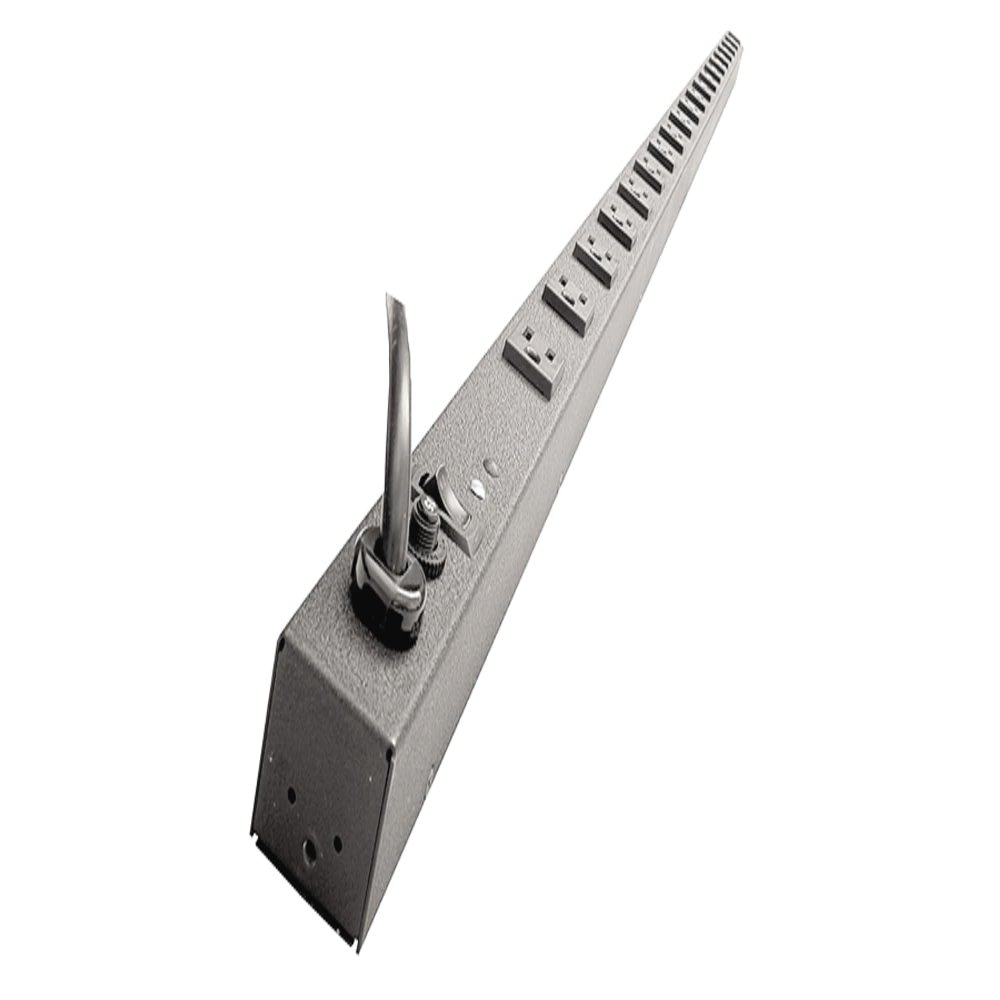Chatsworth - 12850-702 - Power Strip, 0u, Basic, 15a, 120v, Vertical Short, (14) 5-15r, Thermal Breaker, Surge, 5-15p,