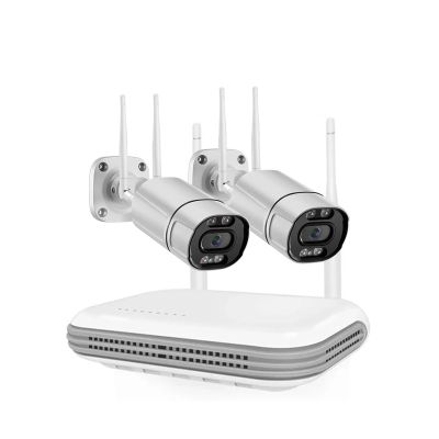 QDVOPHZA HD 8CH Wireless CCTV System 3MP IP NVR WiFi Outdoor Camera Kit Security System Video Surveillance LCD Monitor Nightvison(None,NVR with 2PCS Camera_A/U)