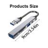 GRABAGECAN USB C+USB Hubs 5 Port Adapter for 5 in 1 USB C/USB Hubs Dongle Portable USB C Hubs Memory Card Adapter Reader for Laptops view 4