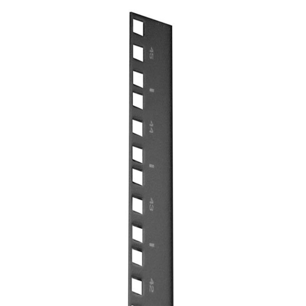 Chatsworth - 15260-703 - Fixed Equipment Mounting Rail, Steel, Front Rail, Square Holes, 45U, Black, 72 H x 15 in. D, (