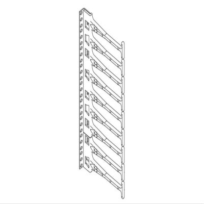 Chatsworth - 12891-701 - Extended Finger Brackets, 9U, Black, Each, (Each)