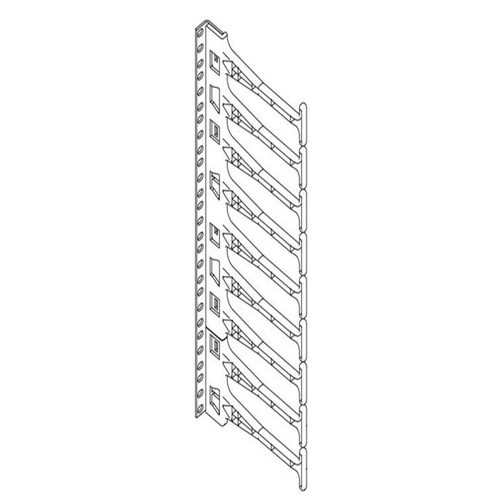 Chatsworth - 12891-701 - Extended Finger Brackets, 9U, Black, Each, (Each)