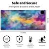 Warm Desk Pad, Warm Mouse Pad Gaming, Office Desk Mat,with 3 Levels Heated & 3 Hours Auto Shut - 23.6 x 14.2 inch PU Leather Laptop Keyboard Mat for Home Office Hand Warmer,Colorful Nebula Galaxy view 2