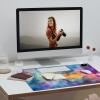 Warm Desk Pad, Warm Mouse Pad Gaming, Office Desk Mat,with 3 Levels Heated & 3 Hours Auto Shut - 23.6 x 14.2 inch PU Leather Laptop Keyboard Mat for Home Office Hand Warmer,Colorful Nebula Galaxy view 4
