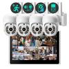 QDVOPHZA WiFi PTZ IP Camera System 10.1'' LCD Screen Monitor NVR Kit AI Human Auto Tracking Wireless CCTV Video Surveillance Set(None,NVR and 2Cameras) view 2