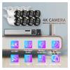 QDVOPHZA 4K Bullet Camera 8MP Closed Circuit Television System Kit 8-Way NVR Outdoor Bidirectional Audio Safety Monitoring Camera(None,8CH NVR and 6PCS) view 3