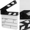 ANGGREK Clap Board, Mini Acrylic Director Scene Clapperboard TV Movie Action Board Film Cut Prop with Pen for Shoot Props Advertisement Home Decoration Cosplay Background (Black and view 2