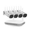 QDVOPHZA HD 8CH Wireless CCTV System 3MP IP NVR WiFi Outdoor Camera Kit Security System Video Surveillance LCD Monitor Nightvison(None,NVR with 4PCS Camera_E/U) view 1