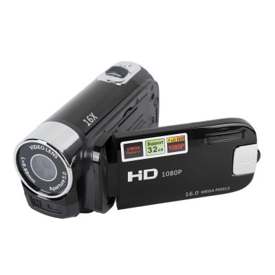 ZJchao Video Camera, 2.7in TFT DV Camera 4K 48MP Rotatable Screen 16x Zoom Video Camera with USB Cable Ideal for Vlogging Travel (Black)