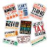 10pcs Accountant Sticker Sheet, Funny Vinyl Decals for CPAS, Finance Students, and Bookkeepers, Waterproof, UV-Resistant, for Laptop, Water Bottle, Notebook, Clipboard, Office Desk (Design 4) view 1