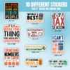 10pcs Accountant Sticker Sheet, Funny Vinyl Decals for CPAS, Finance Students, and Bookkeepers, Waterproof, UV-Resistant, for Laptop, Water Bottle, Notebook, Clipboard, Office Desk (Design 4) view 2