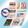 10pcs Accountant Sticker Sheet, Funny Vinyl Decals for CPAS, Finance Students, and Bookkeepers, Waterproof, UV-Resistant, for Laptop, Water Bottle, Notebook, Clipboard, Office Desk (Design 4) view 3