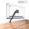 Ergoflexy EFX-1-1 Single Monitor Desk Mount Arm, Adjustable Arm for 17-27" Monitors, Full Motion Swivel, Tilt & Rotation, Height Adjustable, VESA Compatible, Space-Saving Design view 2