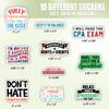 10pcs Accountant Sticker Sheet, Funny and Cute Vinyl Decals for Accountants, CPAS, Bookkeepers, Office Workers, Waterproof, UV-Resistant, for Laptop, Water Bottle, Journal, Notebook (Design 2) view 2