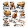 10pcs Capybara Sticker Sheet, Cute Funny Vinyl Decals for Capybara Lovers, Animal Fans, Pet Enthusiasts, Waterproof, UV-Resistant, for Laptop, Water Bottle, Journal, Notebook, Phone Case, Scrapbook view 1