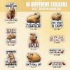 10pcs Capybara Sticker Sheet, Cute Funny Vinyl Decals for Capybara Lovers, Animal Fans, Pet Enthusiasts, Waterproof, UV-Resistant, for Laptop, Water Bottle, Journal, Notebook, Phone Case, Scrapbook view 2