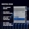 Teltonika TSW200 Industrial PoE+ Unmanaged Ethernet Switch - 8X PoE+ Ports & 240W Power Budget - 8 Port Gigabit Switch with High Speeds Up to 1000 Mbps - 2 SFP Ports for Long-Range Fiber-Optic view 3