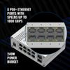 Teltonika TSW200 Industrial PoE+ Unmanaged Ethernet Switch - 8X PoE+ Ports & 240W Power Budget - 8 Port Gigabit Switch with High Speeds Up to 1000 Mbps - 2 SFP Ports for Long-Range Fiber-Optic view 4