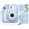 Fujifilm Instax Mini 12 Instant Camera Pastel Blue + Minimate Custom Designed Case + Fuji Instax Film 10 Sheets & Album view 1
