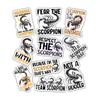 10pcs Scorpion Sticker Sheet, Cute Vinyl Decals for Scorpion Lovers, Nature Fans, Waterproof, UV-Resistant, for Laptop, Water Bottle, Notebook, Journal, Phone Case, Scrapbook view 1