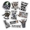 10pcs Raccoon Sticker Sheet, Cute Wildlife Vinyl Decals for Animal Lovers, Trash Panda, Waterproof, UV-Resistant, for Laptop, Water Bottle, Notebook, Journal, Scrapbook, Phone Case view 1