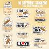 10pcs Leopard Gecko Sticker Sheet, Cute Reptile Vinyl Decals for Gecko Owners, Lizard Lovers, Pet Lover, Waterproof, UV-Resistant, for Laptop, Water Bottle, Journal, Notebook, Scrapbook, Phone Case view 2
