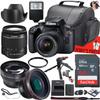 Canon EOS Rebel T100 (4000D) DSLR Camera with Canon EF-S 18-55mm f/3.5-5.6 III Lens, 64 GB Memory, Slave Flash, Wide Angle & Telephoto Lens + More (19pc Bundle) (Renewed) view 1