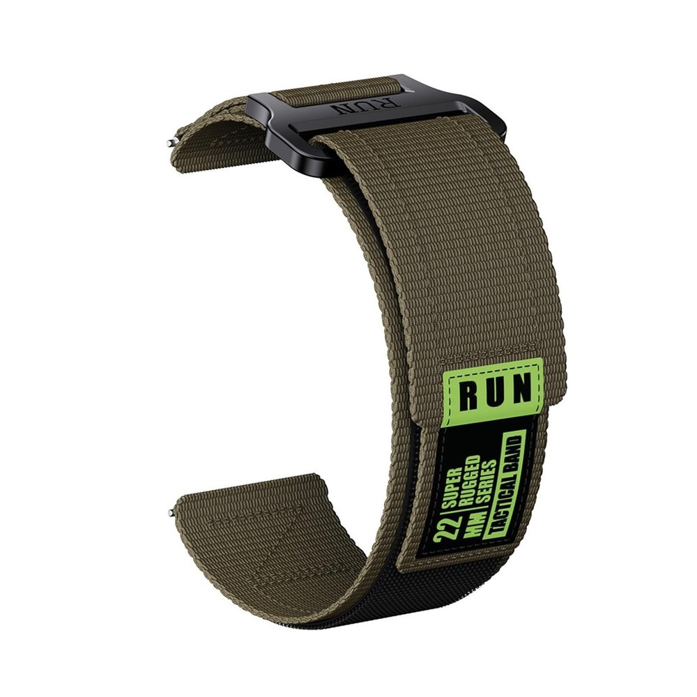 20 22mm Nylon Sports Strap For Huawei GT4 GT5 46mm, For Samsung 4 5 6 7 Wristband, For Garmin Fenix 8 43mm 47mm Wristband(Army green,20mm)