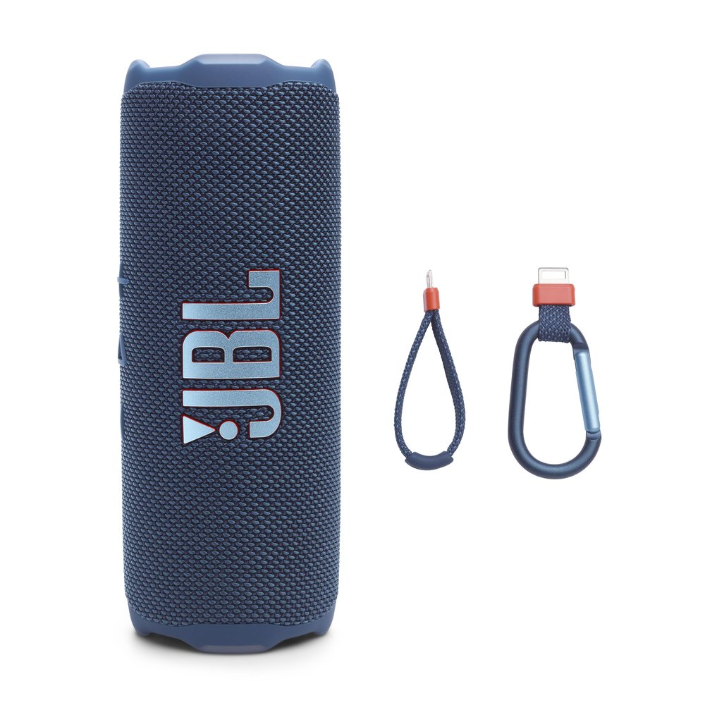 JBL Flip 7 - Portable Waterproof and Drop-Proof Speaker, Bold JBL Pro Sound with AI Boost, 16Hrs of Playtime, and PushLock System with Interchangeable Accessories (Blue)