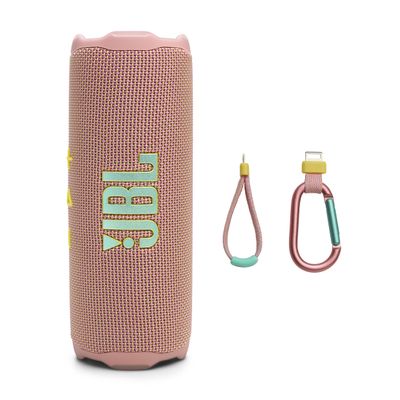 JBL Flip 7 - Portable Waterproof and Drop-Proof Speaker, Bold JBL Pro Sound with AI Sound Boost, 16Hrs of Playtime, and PushLock System with Interchangeable Accessories (Pink)
