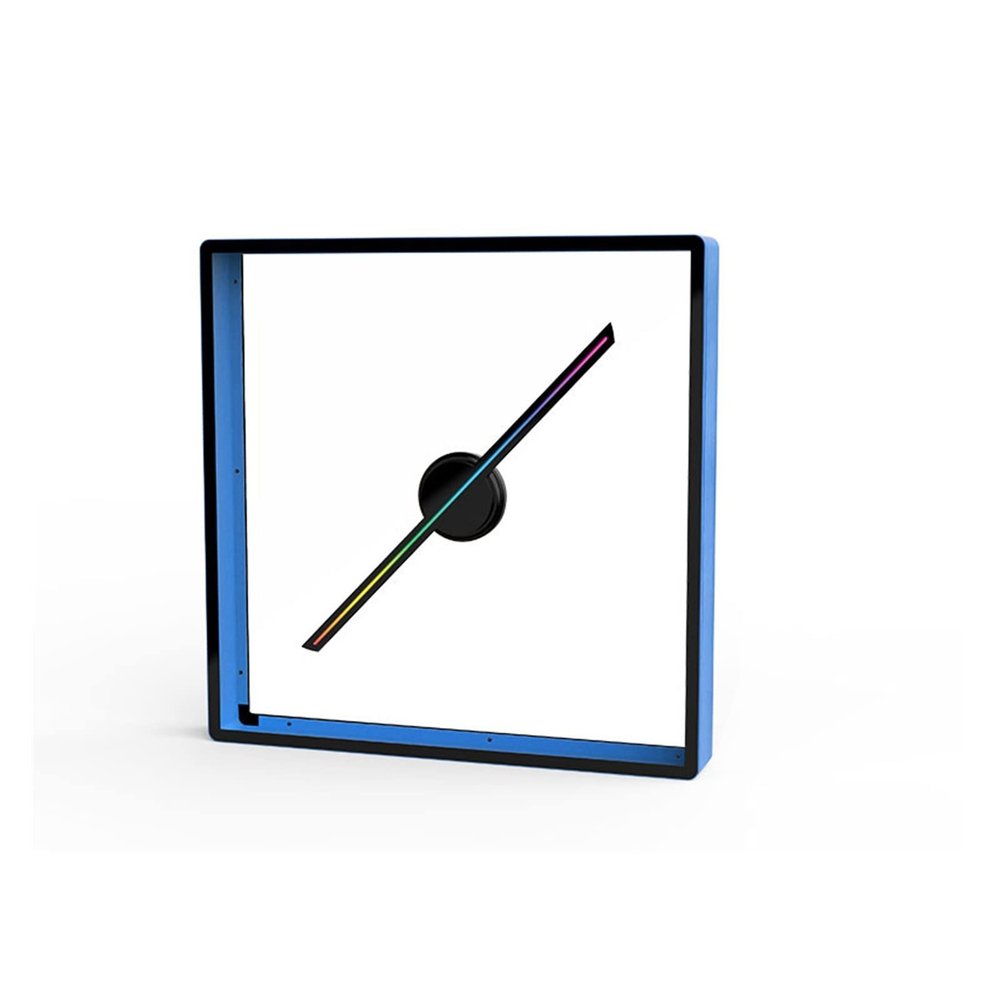 CUIYMXSC Hologram Fan 3D Hologram Fan Display, LED Light Beads Naked Eye Holographic Fan Holographic Imaging Player for Business Store Signs (45cm Blue)
