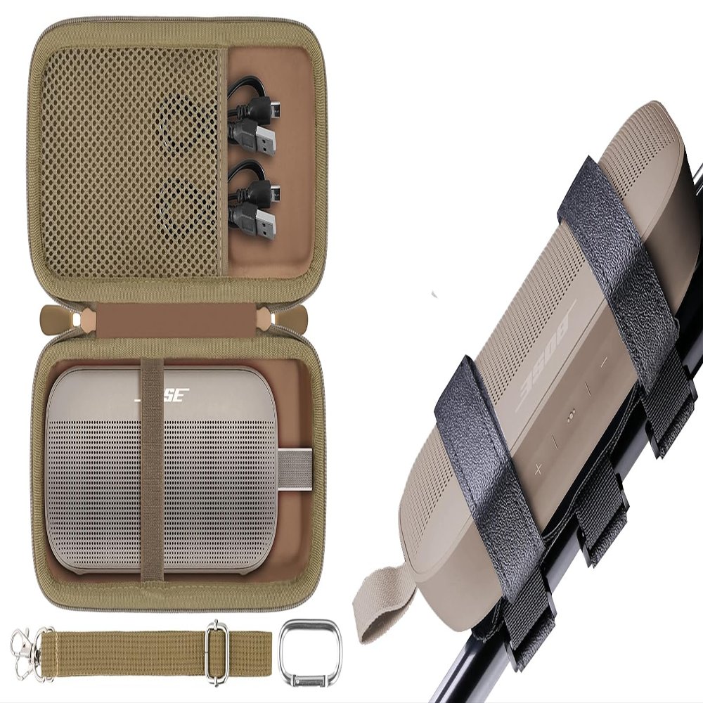 co2CREA Bose SoundLink Flex 2nd Speaker Mount + Speaker Hard Case