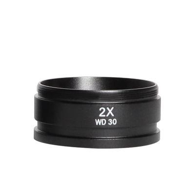 Lab Microscope Accessories WD30 WD165 0.5X 0.7X 1X 2X Zoom Stereo Binocular Trinocular Microscope Auxiliary Barlow Objective Lens Thread M48mm(2.0X)