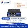 PUSR 8*10/100/1000Mbps RJ45 Port+2*Gigabit SFP Slot Industrial Managed Gigabit Ethernet Switch VLAN Isolation/Qos SNMP/Broadcast Storm Control USR- ISG208s-SFP view 2