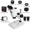 Lab Microscope Accessories 3.5X-90X Trinocular Stereo Zoom Microscope Simul-Focal Industrial Digital Microscope Set for PCB Soldering Repair(VGA add CTV 0.5X) view 2