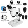 Lab Microscope Accessories 3.5X-90X Trinocular Stereo Zoom Microscope Simul-Focal Industrial Digital Microscope Set for PCB Soldering Repair(VGA add CTV 0.5X) view 3