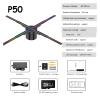 CUIYMXSC 3D Fan Hologram Projector, WiFi Display Advertising Logo Light Led Sign Holographic Lamp Transmit Picture Video Logo for Advertising Display (50cm) view 2