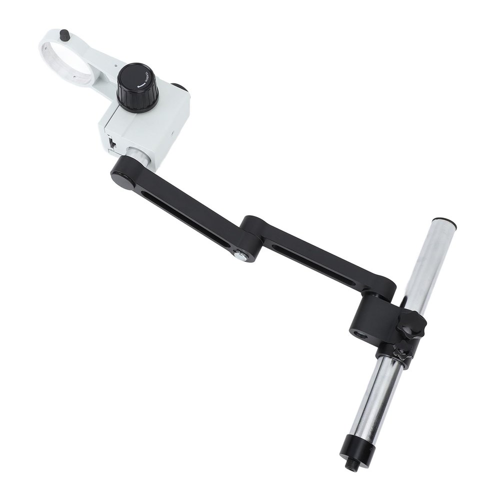 Microscope Holder with Articulated Arm Clamp Adjustable 360 Stereo Microscope Stand for Dual-Axis Stereo Microscopes, Lab Microscope Support Bracket