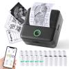 Print Pods Mini Printer, Thermal Inkless Sticker Maker with 20 Rolls Printing Paper, Pocket Printpod for phone, Impresora Porttil for Notes, Flashcards, Journal, DIY, Compatible with iOS & Android view 1