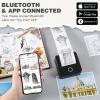 Print Pods Mini Printer, Thermal Inkless Sticker Maker with 20 Rolls Printing Paper, Pocket Printpod for phone, Impresora Porttil for Notes, Flashcards, Journal, DIY, Compatible with iOS & Android view 2