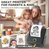 Print Pods Mini Printer, Thermal Inkless Sticker Maker with 20 Rolls Printing Paper, Pocket Printpod for phone, Impresora Porttil for Notes, Flashcards, Journal, DIY, Compatible with iOS & Android view 3