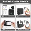 Print Pods Mini Printer, Thermal Inkless Sticker Maker with 20 Rolls Printing Paper, Pocket Printpod for phone, Impresora Porttil for Notes, Flashcards, Journal, DIY, Compatible with iOS & Android view 4
