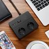 HIONJIN Multiple Power Strip Surge Protection 2 EU Outlets Plugs Sockets with 3 Portss 1.8m Extension Cable for Travel Desktop view 4
