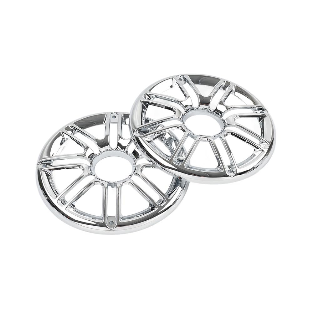 CNxinn10 1pair Rear Flame Speaker Trim Grill Fairing Cover ABS Chrome For FLHTCU/L FLHTCLTC Road Glide Ultra FLHTK/L Motorbike