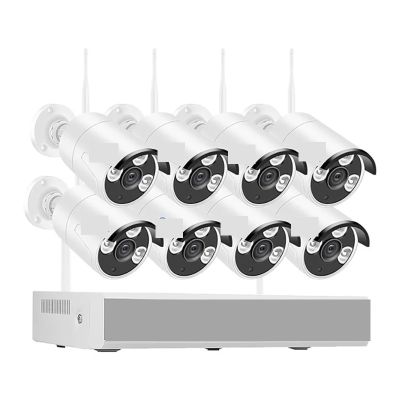 5MP Video Surveillance Cameras System with Wireless WiFi 8CH NVR Kit H.265 P2P Smart Home Outdoor Security Camera Set(None,8 Cam with 8CH NVR)
