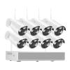 5MP Video Surveillance Cameras System with Wireless WiFi 8CH NVR Kit H.265 P2P Smart Home Outdoor Security Camera Set(None,8 Cam with 8CH NVR) view 1
